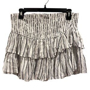 Mustard Seed Striped Smocked Tiered Skort Size L NWT